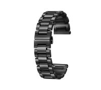 Bracelet de rechange en céramique blanc et noir for montre connectée, for hommes et femmes(A-black,20mm)