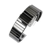 Bracelet de rechange en céramique for hommes, for chaîne de montre noire, 20mm 22mm, accessoires(20mm)