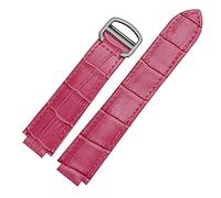 Bracelet de rechange en cuir véritable avec boucle déployante pour femme, 14x8mmGold clasp, A
