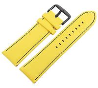 Bracelet de Rechange en Cuir véritable Jaune 26 mm