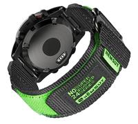 Bracelet de rechange en nylon de 26 mm compatible avec Garmin Fenix 8 AMOLED 51 mm/8 Solar 51 mm/Fenix 5X/Fenix 6X/Fēnix 7X/Fenix 3/Enduro/Quatix 3 Fermeture Velcro Ultra léger et respirant Bracelet