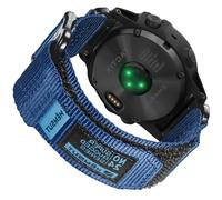 Bracelet de rechange en nylon de 26 mm compatible avec Garmin Fenix 8 AMOLED 51 mm/8 Solar 51 mm/Fenix 5X/Fenix 6X/Fēnix 7X/Fenix 3/Enduro/Quatix 3 Fermeture Velcro Ultra léger et respirant Bracelet
