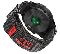 Bracelet de rechange en nylon de 26 mm compatible avec Garmin Fenix 8 AMOLED 51 mm/8 Solar 51 mm/Fenix 5X/Fenix 6X/Fēnix 7X/Fenix 3/Enduro/Quatix 3 Fermeture Velcro Ultra léger et respirant Bracelet