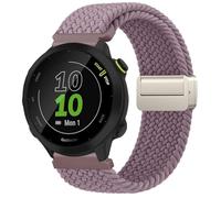 Bracelet de rechange en nylon tressé compatible avec montre Garmin Forerunner 165/Forerunner 55 - 20 mm - Souple et extensible - Pour montre intelligente Garmin Forerunner 55/158/165/245/645 Music