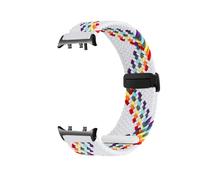 Bracelet de rechange en nylon tricoté respirant, compatible avec la montre for Huawei Watch D2(White Rainbow)
