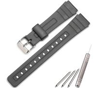 Bracelet de rechange en résine compatible avec Casio F-91W F91W Bracelet de montre étanche, taille unique, Résine, Pas de gemme