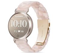 Bracelet de rechange en résine compatible avec Garmin Lily 2 Active Watch Band 14 mm pour montre intelligente Lily 2/2 Classic/2 Active pour femme avec boucle en acier inoxydable, fleurs roses, One