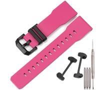 Bracelet de rechange en résine de 24 mm compatible avec Casio GA-2300-1AER Montre GA-2300-4AER GA-2300-7AER (rose rouge)