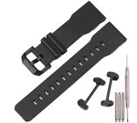 Bracelet de rechange en résine de 24 mm compatible avec Casio GA-2300-1AER Montre GA-2300-4AER GA-2300-7AER (noir)
