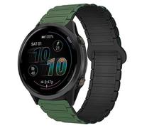 Bracelet de rechange en silicone à dégagement rapide avec boucle compatible avec Garmin Forerunner 570 42 mm, 47 mm, Forerunner 55, 165, 245, 255, 265, 645 (vert, taille du bracelet de 22 mm)