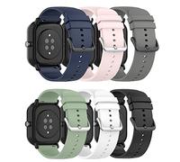 Bracelet de rechange en silicone compatible avec Amazfit GTR 4/GTR 3/GTR 2 pour montre intelligente Amazfit Cheetah Pro/Bip 6/Bip 5/Bip 5 Unity (22 mm, 6 A), 22MM