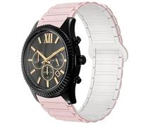 Bracelet de rechange en silicone compatible avec Michael Kors Gen 6 - 18 mm, 20 mm, 22 mm - Bracelet de rechange avec boucle tissée compatible avec Michael Kors Watch, Gen 6 44 mm Bradshaw, MKGO