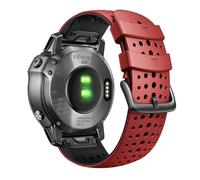 Bracelet de rechange en silicone Fenix 8x Fenix 7x Sport de 26 mm pour Fenix 6x/6x Pro/5x Plus/Tactix 7 Pro/Enduro 2/Fenix 3/Descent Mk2, Rouge-Noir, 26mm