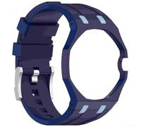 Bracelet de rechange en silicone pour montre royale AP avec installation facile, compatible avec montre de poche Swatch - Design confortable (bleu sk)