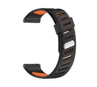 Bracelet de rechange en silicone respirant de 22mm Pour Huawei Watch Ultimate GT4 GT5 GT5Pro 46mm GT3 GT2 Accessoires(Black orange,For GT5Pro 46MM)