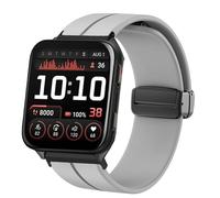 Bracelet de rechange en silicone souple compatible avec la montre connectée Garmin Venu X1 (gris)