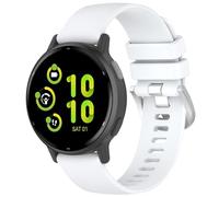 Bracelet de rechange en silicone souple pour Garmin Vivoactive 5, 20 mm, pour Vivoactive 6, 5, 3, 3 Music, Forerunner 55, 158, 245, 645 (blanc)