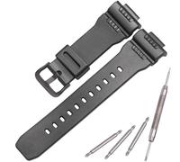 Bracelet de rechange étanche en résine naturelle compatible avec Casio GW-7900 G7900 pour homme Noir, taille unique, Résine, Pas de gemme