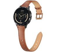 Bracelet de rechange fin en cuir de 22 mm compatible avec Garmin Venu 3/Venu 4 45 mm/Venu 2, bracelet de rechange fin et souple en grain de litchi pour Forerunner 265/255/Vivoactive 4 pour femme