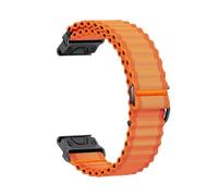 Bracelet de rechange QuickFit Pour Garmin Fenix8, 8X, 7, 7X Pro, 6, 6X, 5, 5X Plus, 47mm, 51mm, instinctif 2, 22mm, 26mm, en nylon(Orange,22mm(Fenix E 47mm))