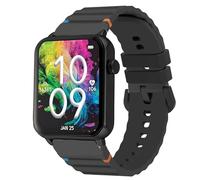 Bracelet de rechange réglable en silicone tissé à dégagement rapide compatible avec montre intelligente Armitron Connect Matrix, Link, Lunar, Boom, Eclipse - Noir - 22 mm