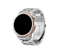 Bracelet de remplacement en acier inoxydable Pour Huawei Watch GT Runner 2 bracelet à Interface incurvée spécialisée(Titanium Silver)
