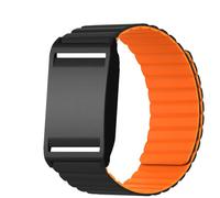 Bracelet de remplacement magnétique en silicone compatible avec Polar Loop - 26cm x 2.2cm, plusieurs couleurs Black Orange