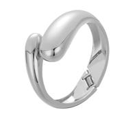 Bracelet de réunion avec boucles d'oreilles brillantes - Bracelet en alliage doré en forme de goutte d'eau avec rue pour femme - Bracelet irrégulier - Convient aux montres squelettes féminines, taille