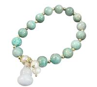 Bracelet de richesse Feng Shui et tian Ruanyu Wulou / gourd / gourde attirant la richesse, la longévité, le bracelet pendentif gourde, le bracelet de perle de pierre Tianhe, le cristal attirant la