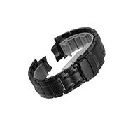 Bracelet de sangle de bande de montre en métal convient for Casio Fit for Edifice EFX-500D EFX500D EFX-500 Gandes de montre SmartWatch Inox(Schwarz)
