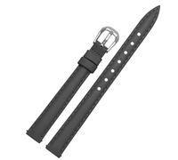 Bracelet de sangle de montre en cuir 10-16mm en cuir, Gris-méprisant, 14mm