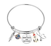 Bracelet de sensibilisation aux vaccins pour infirmière pédiatrique, cadeau à l'infini et au-delà, Small, Acier inoxydable, 0