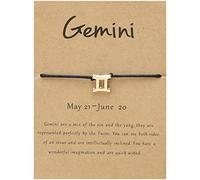 Bracelet De Signe Du Zodiaque De Chaîne Noire Pour Femmes - 12 Constellations D'Horoscope D'Astrologie - Bijoux De Couple D'Amitié