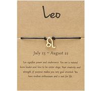 Bracelet De Signe Du Zodiaque De Chaîne Noire Pour Femmes - 12 Constellations D'Horoscope D'Astrologie - Bijoux De Couple D'Amitié