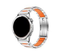 Bracelet De Sport En Acier Inoxydable Et Caoutchouc De 22mm, Adapté For Huawei Watch 5/GT6/5/4/3 Pro 46mm GT Runner 2/Amazfit Active Max/Balance 2(Titanium Orange,For Amazfit Active Max)