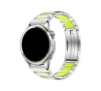 Bracelet De Sport En Acier Inoxydable Et Caoutchouc De 22mm, Adapté For Huawei Watch 5/GT6/5/4/3 Pro 46mm GT Runner 2/Amazfit Active Max/Balance 2(Titanium Green,For Huawei GT5 GT4 46mm)