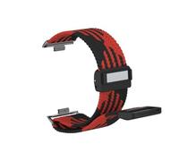 Bracelet de sport en nylon Pour Huawei Watch Fit3, Fit4, Fit4Pro, connecteurs spécialisés, bracelet élastique de remplacement(30 Black and Red,For fit 4 pro)