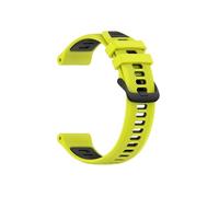 Bracelet de sport en silicone bicolore, adapté à for Garmin Forerunner 965 955 solaire 945 935 745, Bracelet de remplacement de 22mm(Yellow Green Black,For Forerunner 945)