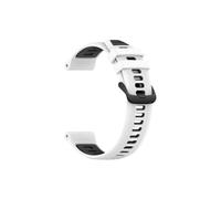 Bracelet de sport en silicone bicolore, adapté à for Garmin Forerunner 965 955 solaire 945 935 745, Bracelet de remplacement de 22mm (Color : White Black, Size : For Forerunner 745)