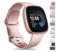 Bracelet de sport souple compatible avec Fitbit Sense 2/Sense/Versa 4/Versa 3 - Bracelet souple pour montre intelligente Fitbit Sense 2/Sense/Versa 4/Versa 3 (taille S, or rose)