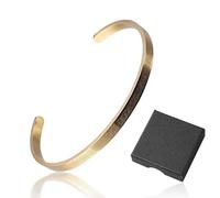 Bracelet de Style Arabe 1 Pièce avec Boîte à Bijoux, Ouvert en Acier Inoxydable avec Gravure pour Femme, Convient pour les Trajets Quotidiens, Thanksgiving