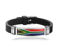 Bracelet de style drapeau national créatif en Afrique du Sud Souvenir de Voyage Cadeau Personnalisé Tissé Sport Silicone Bracelet Accessoires Pour Hommes et Femmes