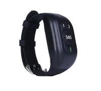 Bracelet de Suivi GPS 4G Appel SOS Capteur température Fréquence Cardiaque Surveillance du Sang Montre for Adultes âgés(Kit2 Black Button)