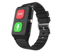 Bracelet de surveillance intelligent pour personnes âgées, montre intelligente anti-perte pour personnes âgées, bracelet GPS avancé 4G pour personnes âgées, localisation en temps réel (noir)