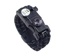 Bracelet de Survie 21 en 1, Kit de Matériel de Bracelet de Sport d'urgence à 7 Noyaux Paracord, Compas Imperméable, Voyant LED SOS, Thermomètre, Sifflet de Secours, Outil Multifonctionnel