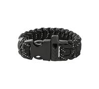 Bracelet de survie Paracord réfléchissant - Corde de parachute à neuf cœurs tressée avec sifflet d'urgence, bracelet à boucle facile à ouvrir | Équipement de survie en plein air ultime pour la