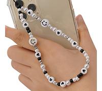 Bracelet de téléphone avec perles Smiley - Style bohème - Pour femme