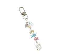 Bracelet de téléphone en forme de poisson avec clochettes - Fait à la main - Breloque unique en forme de poisson - Cadeau idéal pour les femmes élégantes et les amateurs d'art, taille unique, Comme