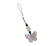 Bracelet de téléphone tendance avec pendentif en forme de papillon - Lanière de poche - Porte-clés de poche - Breloque pour clés de voiture - Chaîne de décoration de clé de voiture - Bracelet de