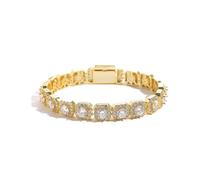Bracelet de tennis Baguette Moisanite Gol